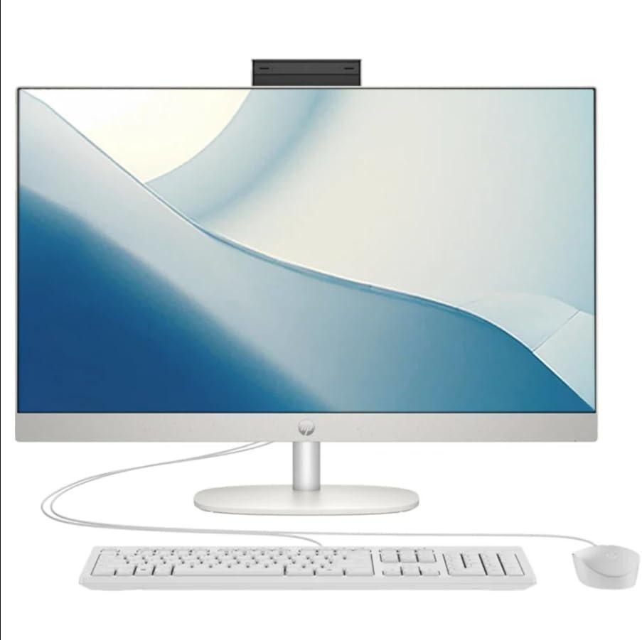 HP All-in-One 24-cr0027nh Desktop PC, Intel Core i5-1335U, 13th Gen 8GB DDR4 3200, 512GB SSD, FreeDOS, 23.8" FHD Touch Screen, No ODD (8C918EA)