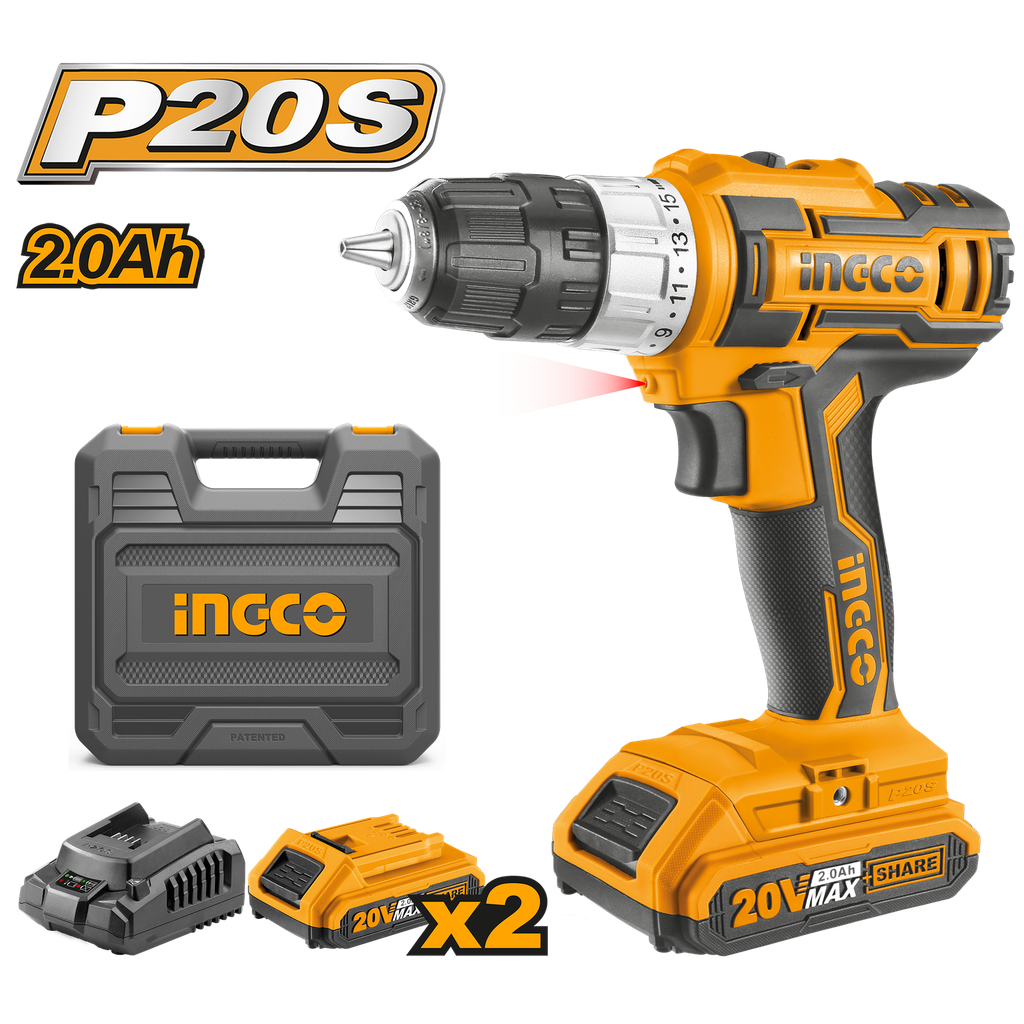 Ingco CDLI2002 LI-Ion Cordless Drill - 20V
