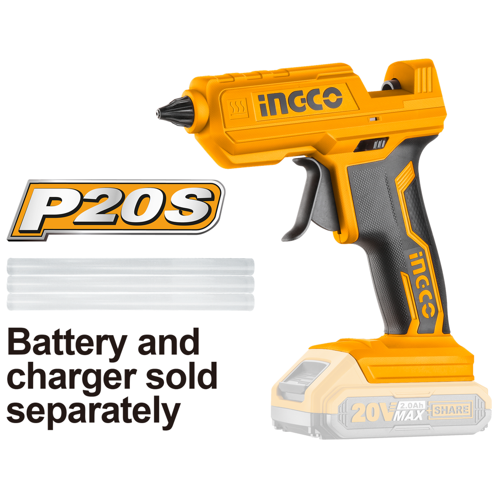Ingco CGGLI2001 LI-Ion Glue Gun 20V