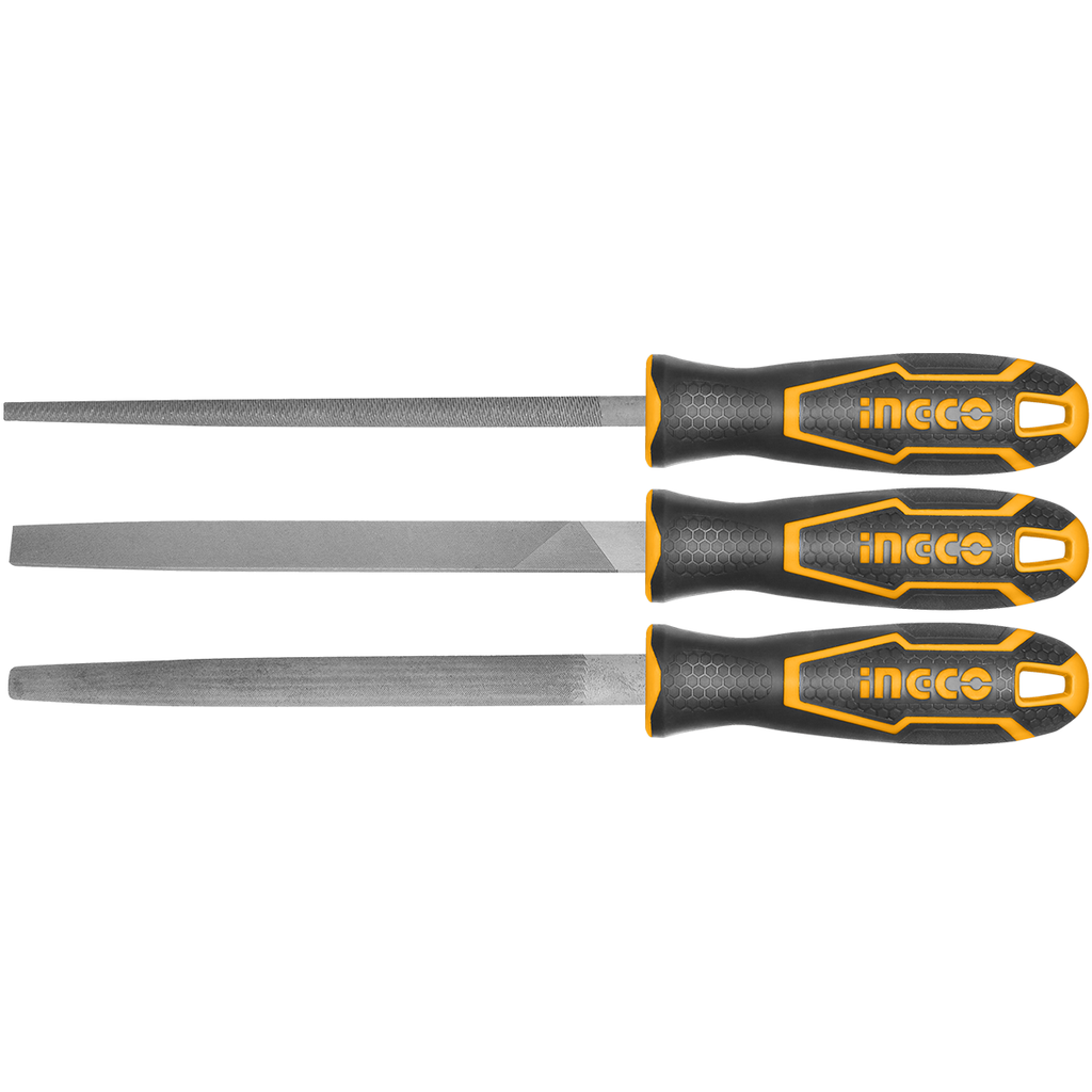 Ingco HKTFS1308 3-Piece Multi Size 8"/200mm Metal File Set
