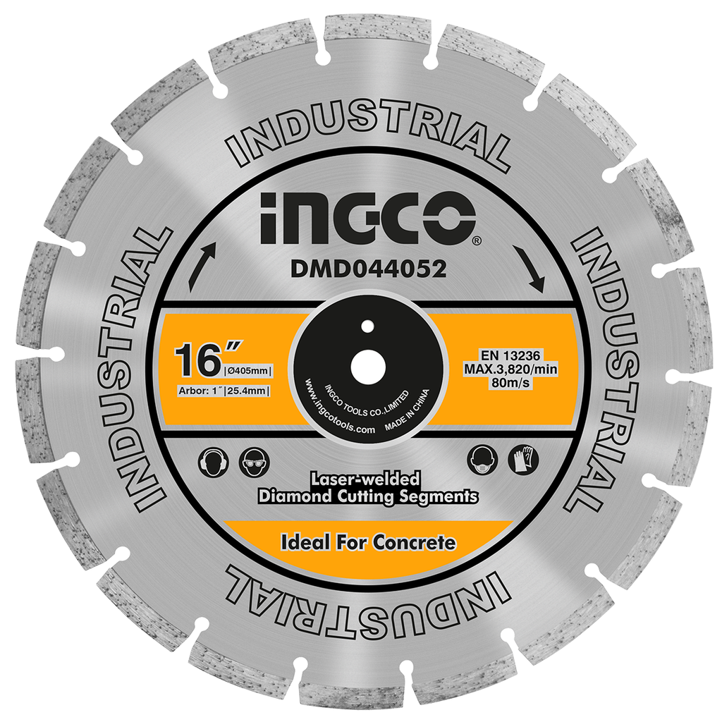 Ingco DMD044052 Diamond Disk Concrete Cutting (16'')