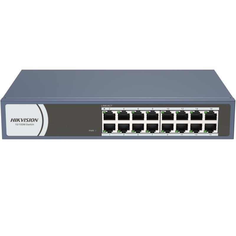 [DS-3E0116R-O-ES-HTL] Hikvision DS-3E0116R-O 16-Port Fast Ethernet Switch – Reliable network connectivity for multiple devices with stable and efficient data transmission