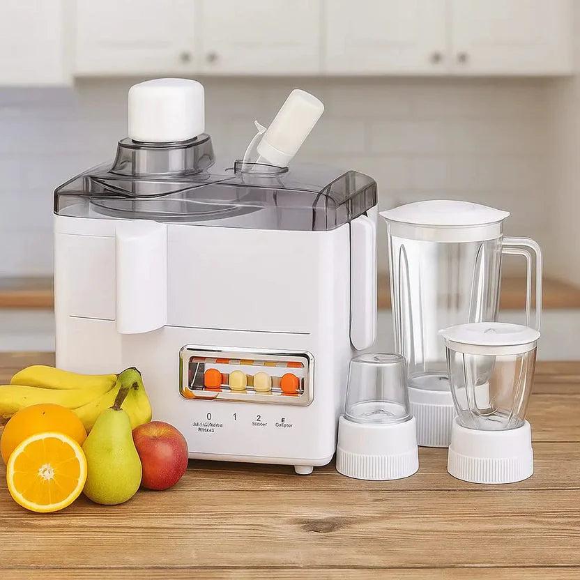 Smartpro SJR-41W 4 In 1 Juicer- Simplifies food preparation by efficiently juicing, blending, and grinding for quick and healthy everyday use