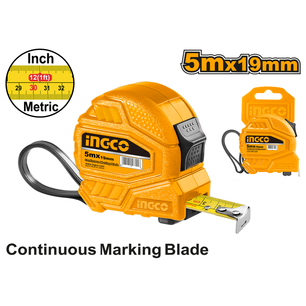 Ingco HSMT26519  Steel Measuring Tape 5M