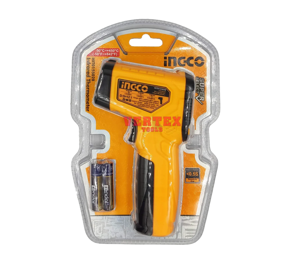 Ingco HIT0155028 Infrared Thermometer / Thermal Scanner (SS)