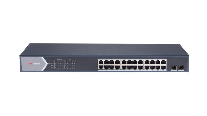 [DS-3E0526P-E/M-ES-HTL] Hikvision DS-3E0526P-E/M 24-Port Gigabit Unmanaged PoE Switch – Reliable network connectivity with Power over Ethernet support for efficient device deployment