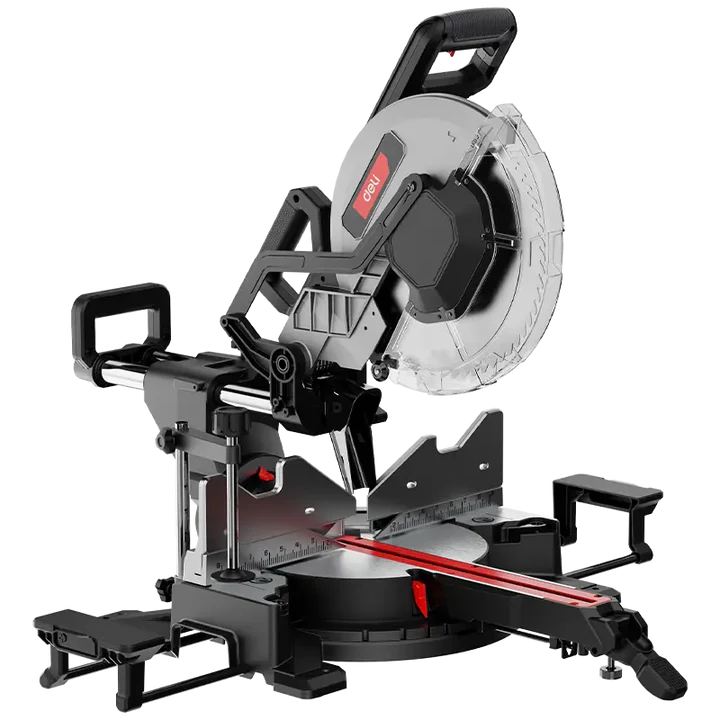 Deli EDE571 2000W 305mm Mitre Saw – Heavy Duty Professional Wood Cutting Machine for Carpentry, Construction, Furniture Manufacturing, Workshop, and Industrial Applications