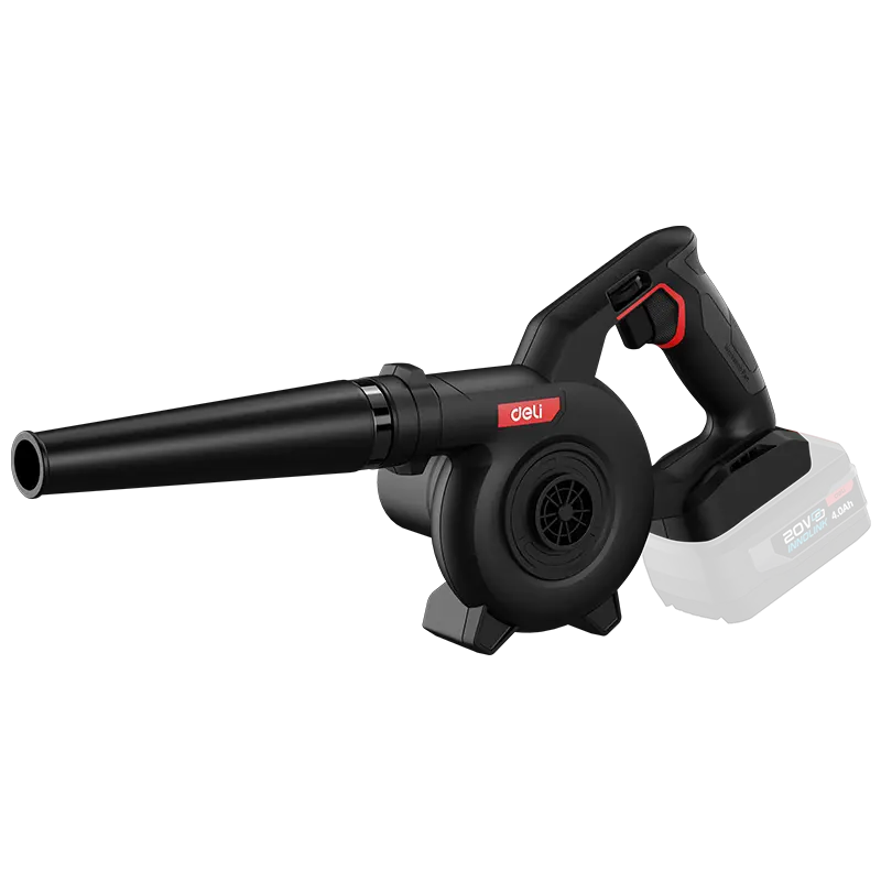Deli EDE820Z 20V Lithium-Ion Jobsite Blower – Heavy Duty Cordless Air Blower for Workshop Cleaning, Construction Sites, Maintenance, Gardening, and Professional Industrial Applications