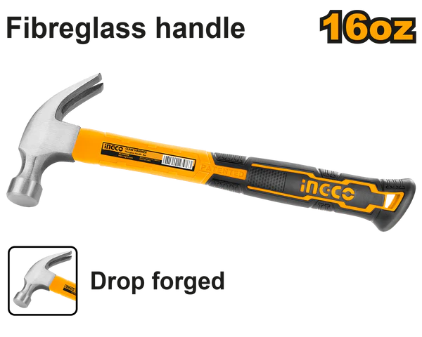 Ingco HCHS8016 Claw Hammer - 16oz (450g)