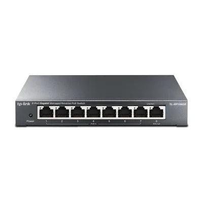 TP-Link TL-RP108GE 8-Port Gigabit Managed Reverse PoE Switch - Smart reverse PoE for stable IP camera power and reliable small business network deployment