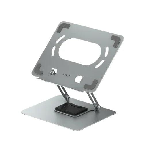 [ST7411-RM-HW] Havit ST7411 Rotating 360° Adjustable Laptop Stand – Ergonomic Foldable Aluminum Laptop Holder with Full Rotation Design for Office, Gaming, Remote Work, and Professional Workstations
