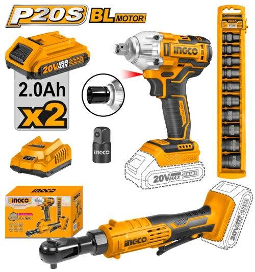 Ingco COSLI23066 Lithium-Ion cordless 2 pcs combo kit 20V