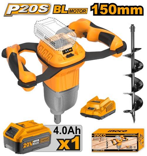Ingco CEALI208011 Lithium-Ion earth auger 20V