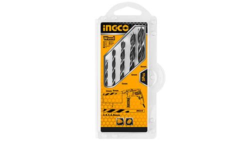 Ingco AKDB5055 5 Pcs Wood Drill Bits Set