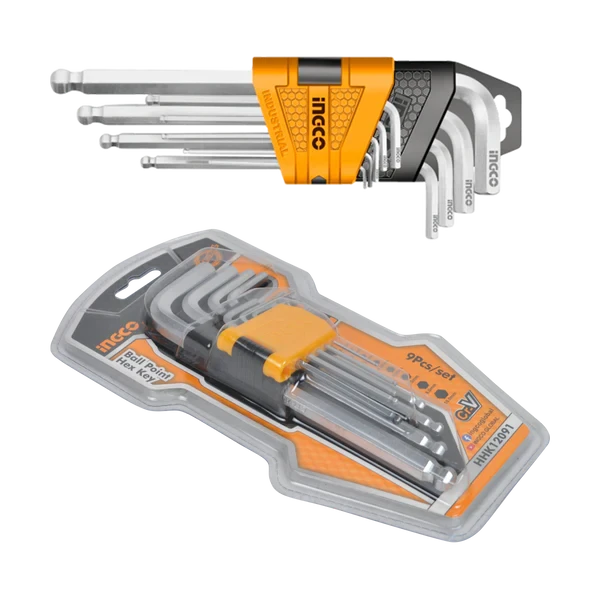 Ingco  HHK12091  9pcs Set Hex key Ball Point