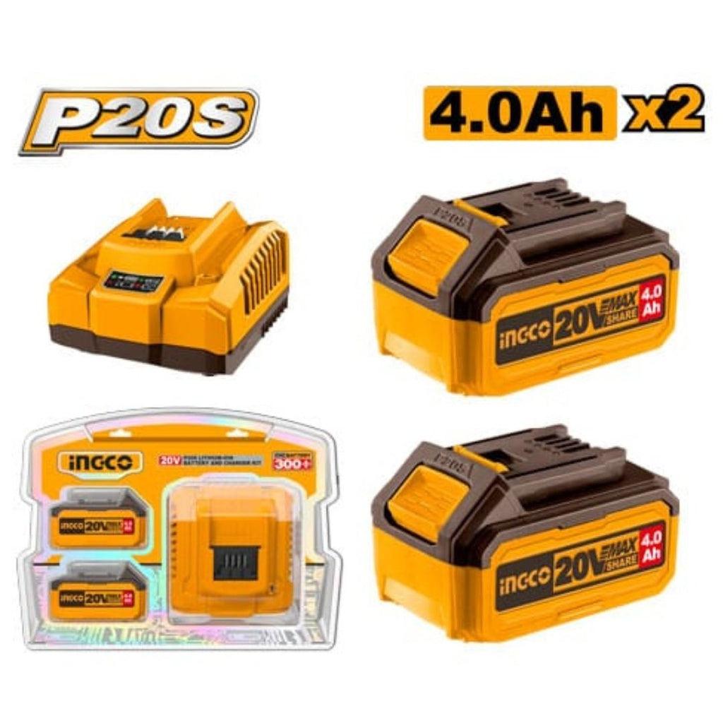 Ingco  FBCPK1424 P20S Lithium-Ion battery and charger kit 20V