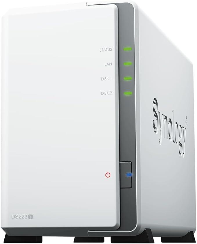 Synology DS223j 2-Bay Diskstation NAS (Network Access Storage) Realtek RTD1619B 4-Core 1.7 GHz 1GB DDR4 Ram 1xRJ-45 1GbE LAN-Port