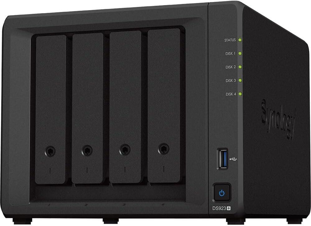 Synology DiskStation DS923+ NAS Server - Bundle 4 Bay High-Performance Desktop Network Storage Device