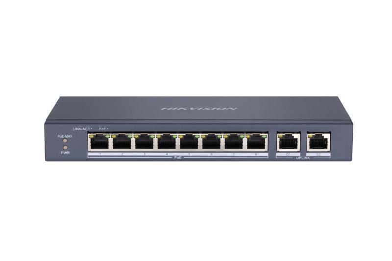 [DS-3E0310P-E/M-ES-HTL] Hikvision DS-3E0310P-E/M 8 Port Fast Ethernet Unmanaged POE Switch – Reliable network connectivity with Power over Ethernet for easy device installation and efficient data transmission