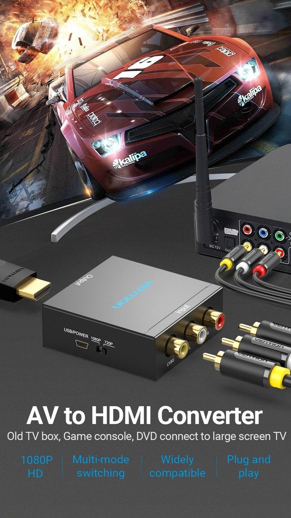 Vention AEFB0 RCA To HDMI Converter - Metal Type