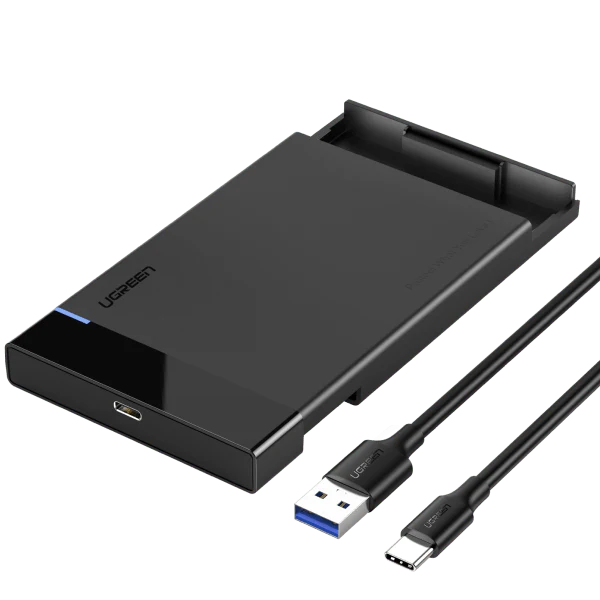 UGREEN US221 2.5" SATA Hard Drive Enclosure UG-30848 – USB 3.0 External SSD/HDD Case for Fast Data Transfer