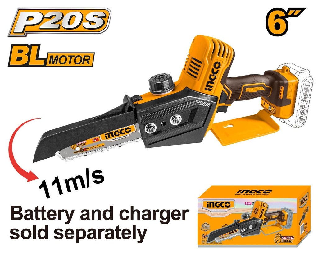 INGCO CGSLI2068  Lithium-Ion Mini Chain Saw 20V