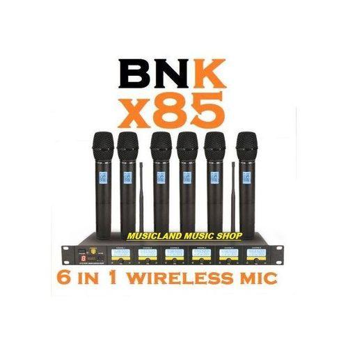 BNK X85 6-in-1 Wireless Microphones- A versatile audio solution that ensures clear sound capture and reliable wireless performance for events, recordings, and presentations