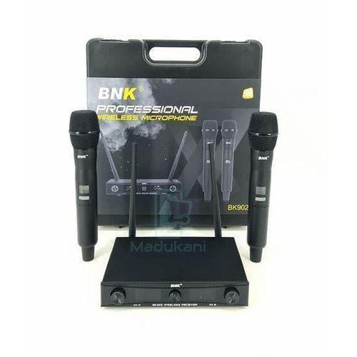 BNK BK902 UHF Dual 2 Channel Wireless Microphone System – Provides clear and stable audio transmission ideal for events, presentations, and professional sound applications