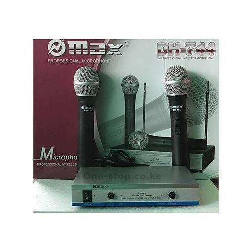 Max DH-744 Wireless Microphone System- Provides clear and stable audio transmission for speeches, presentations, and performances, ensuring reliable sound quality in any setting