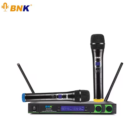 BNK BK23P Double Microphone With Briefcase- A professional audio solution that ensures clear sound capture and convenient portability for events, presentations, and performances