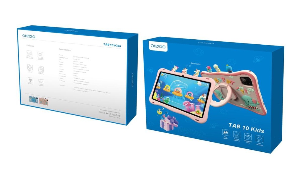 [Tab10-PM-DS] Oteeto Tab10 10.1 Inch Kids Tablet 6GB RAM- Smooth learning, gaming and entertainment for kids