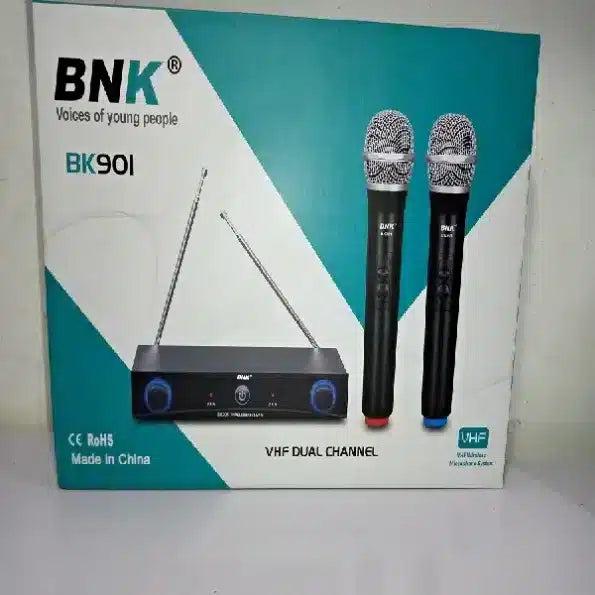 BNK BK901 VHF Dual Channel Wireless Microphone System- Provides clear and reliable audio transmission for presentations, performances, meetings, and entertainment events