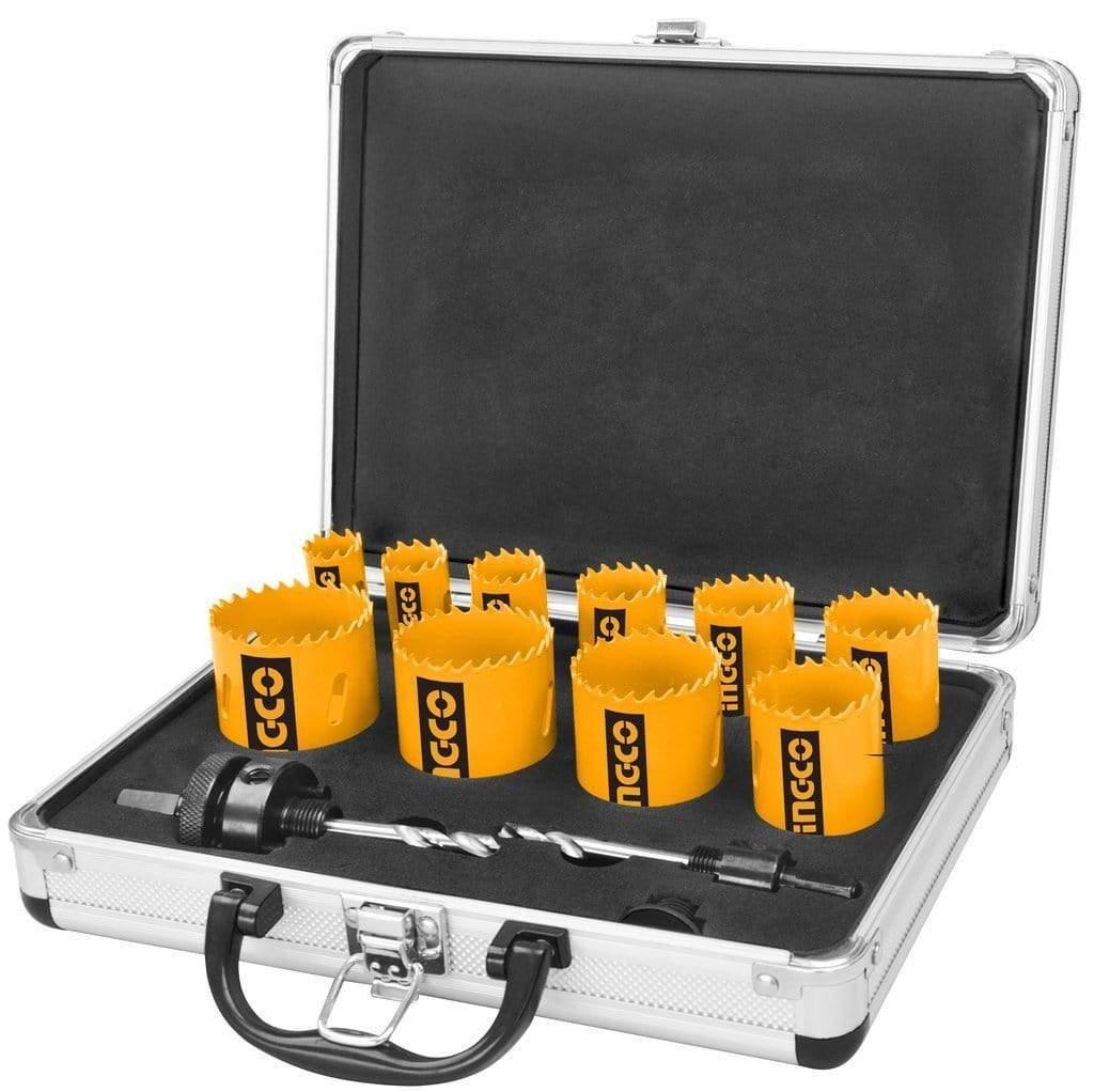 INGCO AKH0021 9 Pcs Plumber's Bi-Metal Hole Saw Set