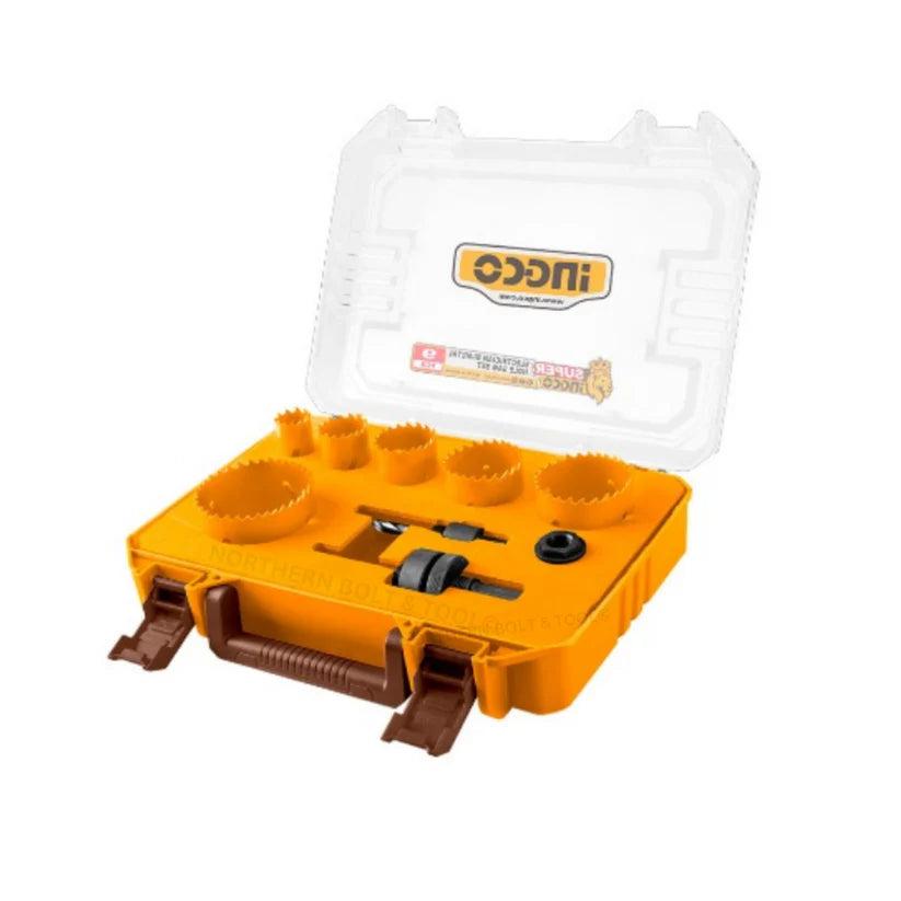 INGCO AKH0021 9 Pcs Electrician Bi- Metal Hole Saw Set