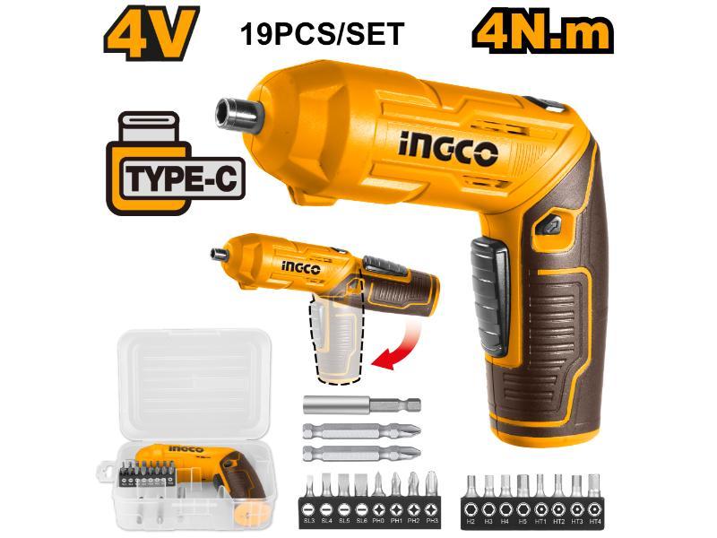 INGCO CSDL10442 Lithium-Ion Cordless Screwdriver 4V