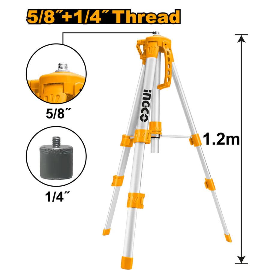 INGCO HLLT01152 Aluminium Tripod for Laser Levels 120cm