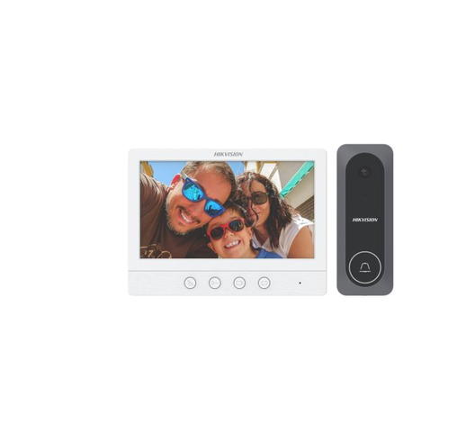 [DS-KIS212-ES-HTL] Hikvision DS-KIS212 4-Wire HD Video Intercom Kit – Clear video communication and secure access control for homes and offices