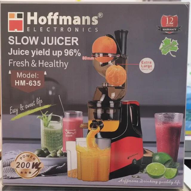 Hoffmans HM-635 200W Electronic Slow Juicer - Efficient slow juicing for maximum nutrient retention and high juice yield