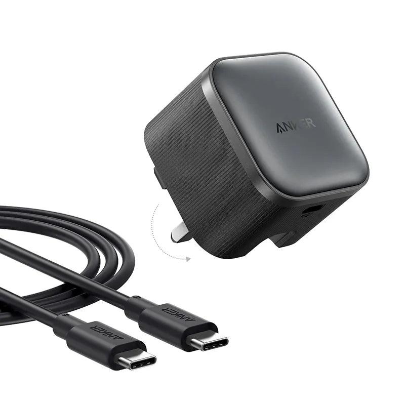 Anker B2692K11 45W Nano Charger with USB-C Cable – Compact Fast Charging USB-C Power Adapter for Smartphones, Tablets, Laptops, and Travel Applications