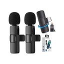 K9 Wireless Double Mic + 1 Rec Lavalier Microphone