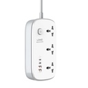 LDNIO SC3416 Universal Socket with 3 AC Outlets, Single Switch Control Extension with 4 USB 3250W Power Strip with 2M Cable