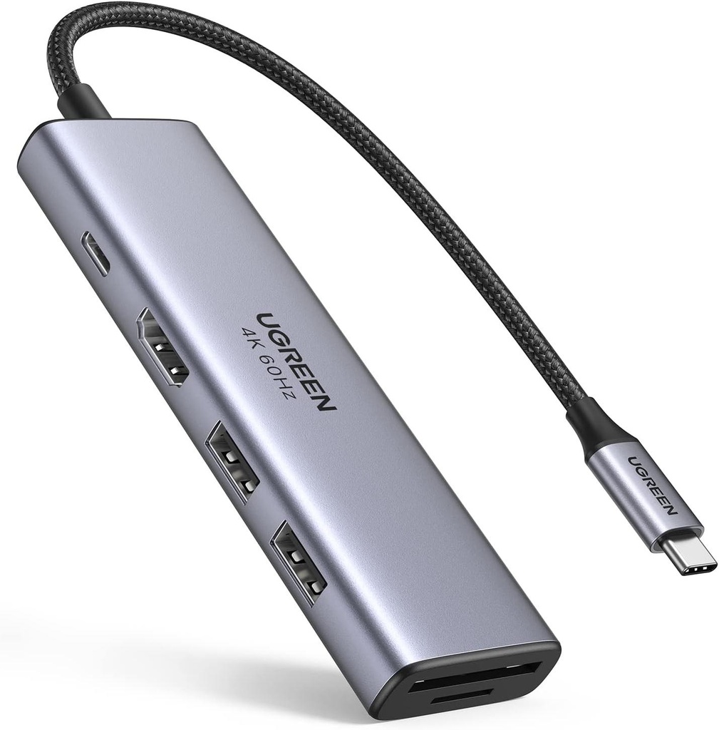 UGREEN CM511 5-in-1 USB-C Multifunction Adapter UG-15596 – Fast Data Transfer, HDMI, USB 3.0 & PD Charging  Compatible with Laptops, Tablets & Phones