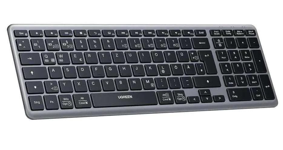 Ugreen KU005 Ultra Slim Wireless & Bluetooth Rechargeable Keyboard
