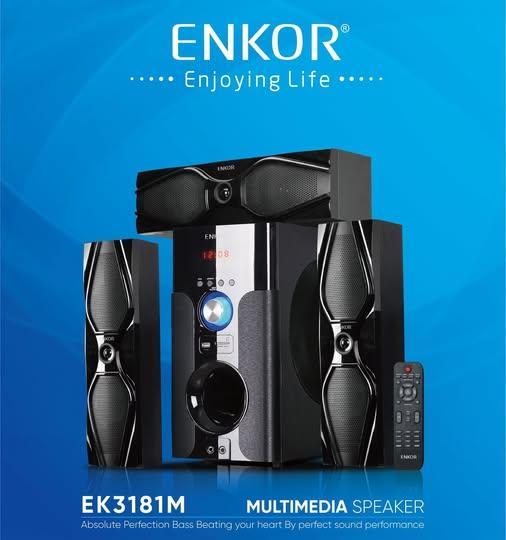 [EK3181M-ES-JW] ENKOR EK3181M 3.1 Woofer – Delivers deep bass and clear sound output for an enhanced home audio experience and better music enjoyment