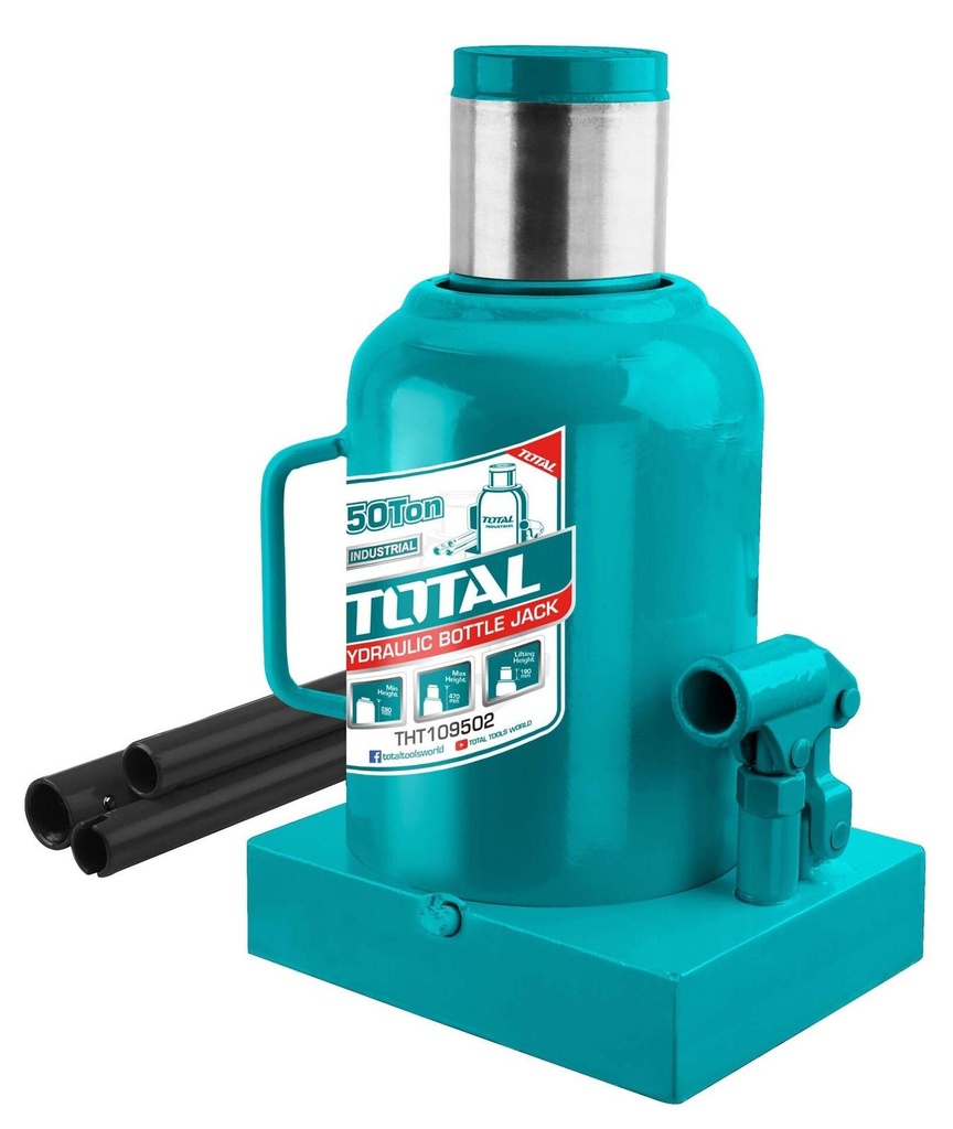 Total THT109502 Hydraulic Bottle Car & Trucks Jack 50 Tons