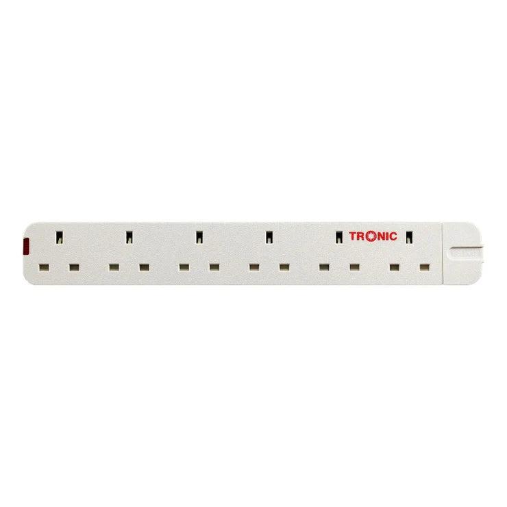 Tronic TRK 7866-BK 6-Way Extension Cable Socket