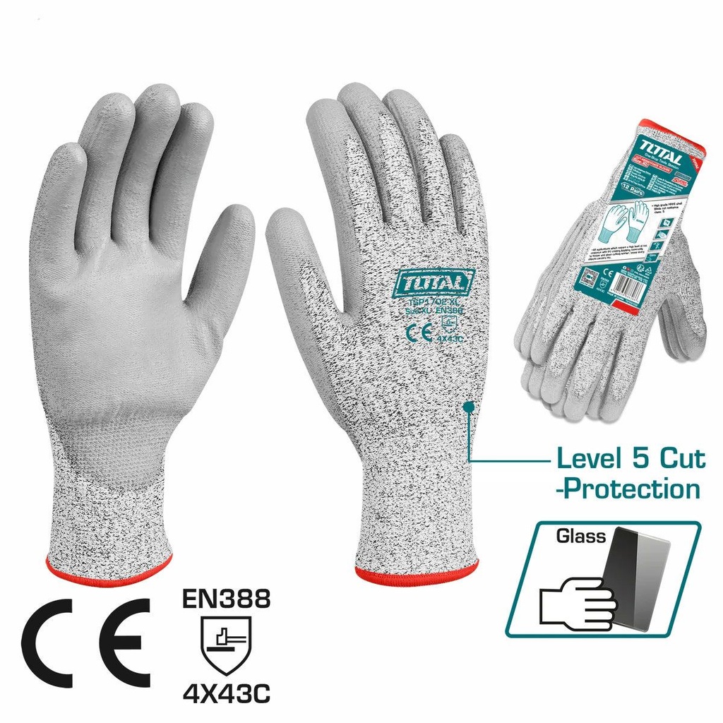 Total TSP1110 Knitted &PVC dots gloves