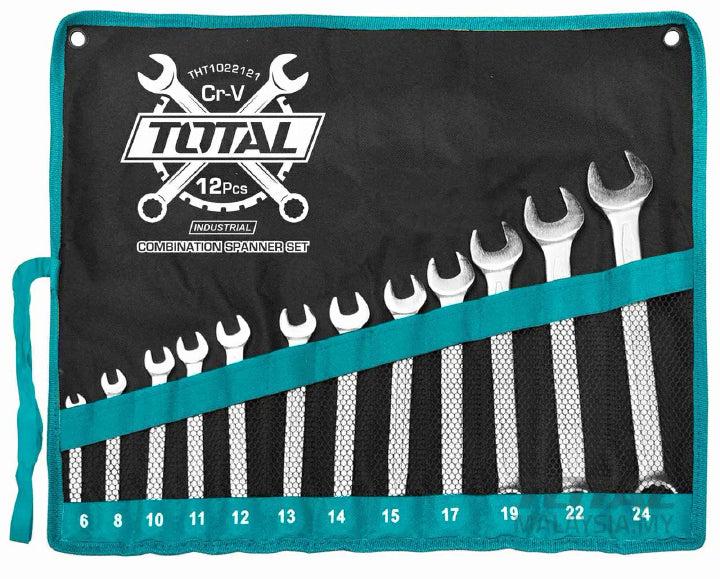 Total THT1022121 12 Pcs combination spanner set