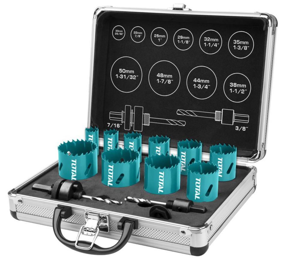 Total TACSH1121 Bi-metal Hole Saw Set 12pcs