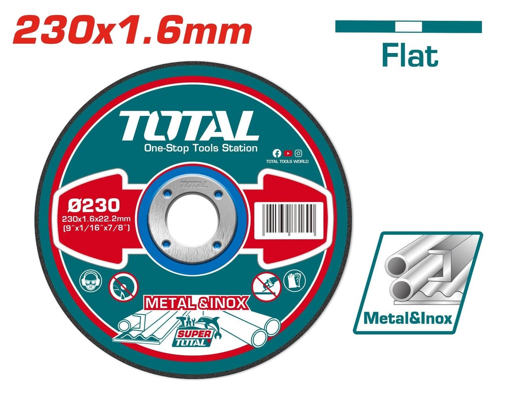 Total TAC2162301 Abrasive Metal Cutting Disc 230mm